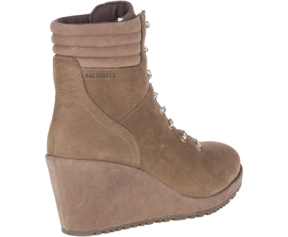 Merrell Boots Brown - Tremblant Wedge Waterproof - Womens 51OBQYUWJ